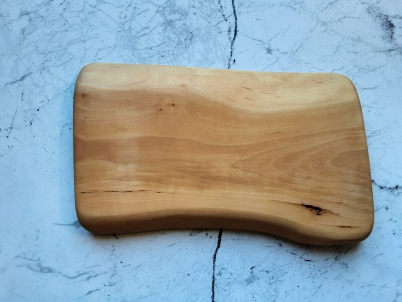 Wooden serving board for kitchen, for pyrography.