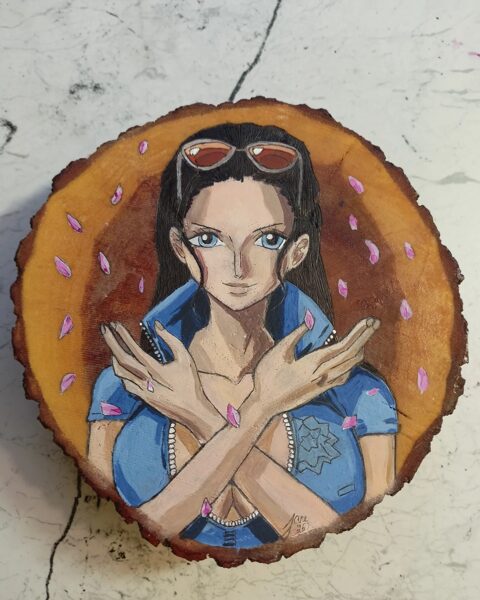 Dekoratīva koka ripa "Nico Robin"