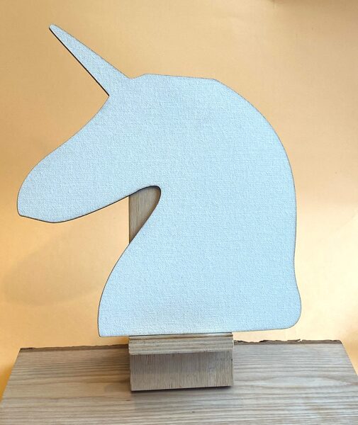 Unicorn shape canvas